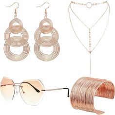 New Product 70‘s Disco Jewelry Set: The Sunglasses Are Designed With Gradient Frame And Brown Lens That Would Bring You Cool Look, Wire Metal Coil Bracelets, Triple Swirls Disco Earrings And Layered Choker Necklace Are All In Gold Color, Gorgeous And Luxurious Quality Material: 70's Disco Accessories Are Made Of Quality Materials That Are Non-Toxic And Safe, Nice Gifts For You To Share With Your Friends And Family Matching Tips: These Chic Sunglasses Bracelet Necklace Swirl Earrings Are Great Fo Disco Jewelry 70's, 70s Accessories Jewelry, Disco Accessories, Disco Jewelry, Bracelets Layered, Disco Earrings, 70's Disco, Pearl Lariat Necklace, Layered Choker Necklace