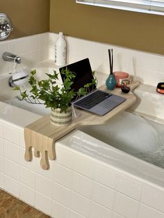 Bathtub caddy for those need to unwind moments. Interesting water fall design. Water resistant. Request for desired color. Water Fall Design, Garden Tub Decorating, Bath Tub Aesthetic, Diy Bathtub, Bathtub Caddy, Bathtub Decor, Water Fall, Garden Tub, San Jacinto