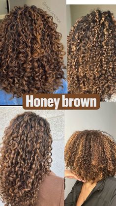 Honey brown color 🥥🍯🏝️🟤 Unique Highlights Curly Hair, Honey Brown On Natural Hair, Brown Hair Colors With Highlights Curly, Light Brown Hair Black Women Curls, Honey Brown Hair Color Curly Hair, Curly Honey Blonde Highlights, Mixed Curly Hair Blonde, Honey Brown On Black Women, Hair Color Idea For Curly Hair