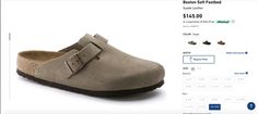 size 10.5 Birkenstock Boston Soft Footbed, Boston Soft Footbed, Calf Muscles, Birkenstock Boston, Birkenstock Boston Clog, Nature Inspired Design, Soft Suede, Fashion Store, Real Leather