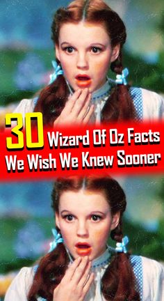 the wizard of oz's faces are shown in two different pictures, one with her hands on her mouth