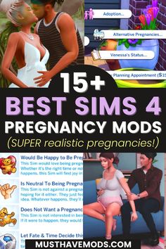 the best sims for pregnant moms and their child's breasting positions