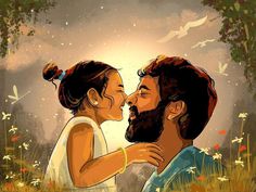 Father Daughter Images, Father Cartoon, Daughter And Father, Happy Father's Day Wishes, I Love My Father, Art Pinterest, Wishes Images, Happy Father's Day, Father Daughter