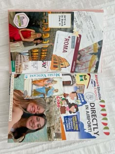 Rome Scrapbook Ideas, Scrapbook Journal With Photos, Rome Travel Journal, Roadtrip Scrapbook Layouts, Journal Trip Ideas, Travel Books Aesthetic, Italy Journal Ideas, Travel Memories Book, Vacation Scrapbook Ideas Layout