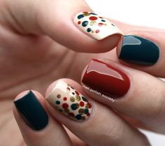 Autumn Dotticure With Barry M Polishes Nails Practice, Sassy Nails, Fall Gel Nails, Fall Nail Art Designs, Winter 22, Awesome Hair