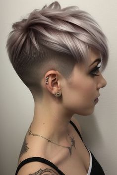 27+ Cute Short Hairstyles for Women 6 Faux Hawk Pixie, Cute Short Hairstyles For Women, Goth Hairstyles, Cute Short Hairstyles, Super Short Haircuts, Modern Goth, Hair Contouring, Different Face Shapes, Really Short Hair