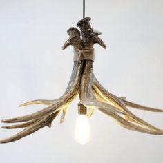 Mule Deer 3 Antler Pendant Bone Artwork, Diy Antler, Antler Ideas, Antler Lights, Antler Crafts, Deer Mounts, Antler Pendant, Antler Chandelier, Ranch Decor