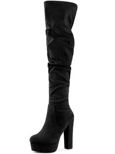 Shop Allegra K for round toe zipper v shape chunky heel over the knee high boots you are looking for, get more women's stiletto heel for yourelf. Order now! Free Returns! Black Knee-high Heels With Reinforced Heel, Elegant High Heel Knee-high Boots With Zipper, Tall Knee-high Heeled Boots With Zipper, Black High Heel Knee-high Boots With Zipper, Formal Black Knee-high Boots With Zipper Closure, Womens Stilettos, Buy Shoes, Thigh High Boots, High Boots