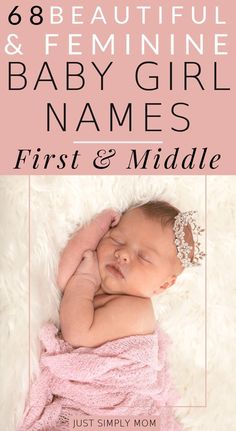 Here you will find an extensive list of beautiful, modern, and feminine first and middle names for your baby girl plus tips on how to make the difficult decision of choosing a name for your child. Cute Middle Names For A Girl, Girl Name Signs For Nursery, Middle Names For Girls List, Girl Names Uncommon, Girl Middle Names, First And Middle Names