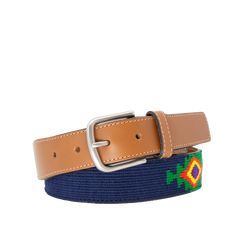 Meticulously handcrafted by Mayan artisans, the Atitlán's fabric is a vibrant one-of-a-kind classic, that gets its character from the geometric designs and minor imperfections due to a traditional handmade technique. Dress it up or wear it casual and this belt is sure to get you compliments.* Limited Edition: each belt is truly one-of-a-kind* Handwoven, Artisan-Made Fabric imported from Guatemala* Assembled in USA* Lifetime Guarantee * 1.25 inches (34mm) wide* Full-Grain Leather | Cognac Brown* Vegetable Tanned with 100% Natural Tannins* Nickel-Matte Solid Brass BuckleEmbroidery colors: Navy Blue with multi-color diamonds that vary by beltLeather color: Cognac Casual Cotton Fabric Belt, Multicolor Fabric Belt For Summer, Casual Brown Embroidered Belt, Casual Multicolor Adjustable Belt, Casual Multicolor Fabric Belt, Artisan Adjustable Fabric Belt, Casual Blue Adjustable Belt, Casual Brown Woven Belt, Luxury Adjustable Southwestern Belt