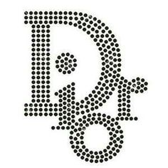 the letter p and g made up of small dots