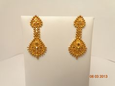 20K yellow gold, with posts earrings, hhorwitz.com Gold Jewlry, Model Blouse, Gold Bridal Jewellery Sets, Gold Bridal Earrings