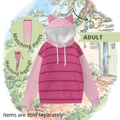 #PigletHoodie #WinnieThePooh #HalloweenCostume #DisneyCosplay #PigletCostume #DisneyBound #CuteHoodie #HalloweenOutfit #CosplayCostume #DisneyFans #HundredAcreWood #KawaiiFashion #FallFashion #CozyStyle #DisneyCostume ● Fabric: Scuba(95% polyester and 5% spandex) ● Regular fit ● Long sleeve,decorative ears, kangaroo pocket ● Fabric weight: 230g/2; ● Printing process:Transfer printing. ● Stitch Color: black or white, automatically matched based on patterns. ● Care Instruction: machine wash cold w Casual Hooded Cosplay Costumes, Casual Winter Cosplay Costume, Piglet Disneybound, Him Cosplay, Piglet Costume, Classy Halloween Costumes, Classy Halloween, Disney Cosplay, Cute Hoodie