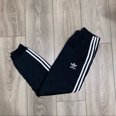 Brand New Black Cotton Bottoms With Three Stripes, Adidas Black Bottoms With Side Stripes, Adidas Black Joggers With Side Stripes, Black Cotton Sweatpants With Three Stripes Branding, Adidas Black Three Stripes Joggers, Adidas Black Joggers With Three Stripes, Adidas Black Sweatpants With Three Stripes, Adidas Black Bottoms For Streetwear, Black Adidas Sweatpants For Loungewear