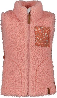 Fit & Design: Full-zip jacket Handwarmer pockets Chest pocket Interior windguard Sherpa Vest, Girls Vest, Pink Clay, Sherpa Fleece, Winter Day, Outdoor Fabric, Zip Jacket, Hand Warmers, Kids Clothing