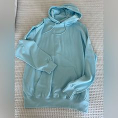 Medium Never Worn Sky Blue Oversized Sweater Hoodie Draw Strings Oversized Sweater, Sweater Hoodie, Sky Blue, Blue Sky, Color Blue, Sweaters For Women, Women Shopping, Blue, Quick Saves