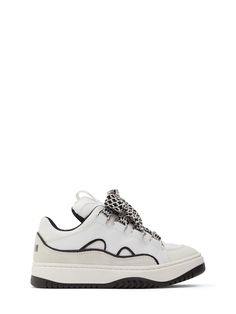 Leather and synthetic upper. Front lace-up closure. Back logo detail. Rubber sole Calf Leather Sneakers With Lug Sole And Lace-up Design, Girls Shoes Sneakers, Girls Shoes Kids, Walker Shoes, Stella Mccartney Kids, Swim Accessories, Shearling Jacket, Lace Boots, Sneakers White