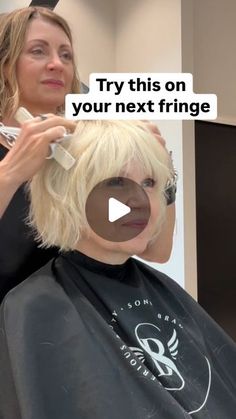 Sonna Jean Brado on Instagram: "I think the fringe is the most important part of the haircut.. do you agree?" Bangs For Thinning Hairline, Short Haircut With Fringe, Short Hair Fringe Bangs, Bob With Fringe Fine Hair, Blonde Bob With Fringe, Goal 2024, Bob With Fringe Bangs, Short Bob With Fringe, Short Wedding Hairstyles