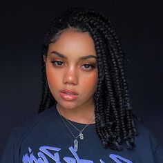 Short Braids For Black Women, Boxed Braids, Braids For Black, Long Box Braids, Pelo Afro, Short Braids