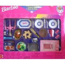 a barbie doll's kitchen set in its box with the contents removed from it