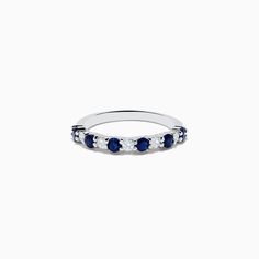 Gemma Blue Sapphire and Diamond Ring, 0.88 TCW Sapphire And Diamond Ring, Effy Jewelry, Blue Sapphire, Diamond Ring, Sapphire, Ring, Gold, Blue, White