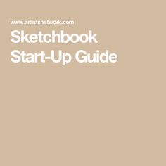 an image of a book cover with the title'sketchbook start - up guide '