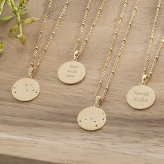 💘This Valentine's Day, if your love was written in the stars, we have the perfect, truly personal gift. 💘 Message Necklace, Written In The Stars, Engraved Pendant, Necklace For Her, In The Stars, Monogram Necklace, Personalized Necklace, Locket, Womens Necklaces