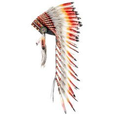 PRICES MAY VARY. ✔️ HIGH QUALITY --- All of our headdresses are 100% handmade. At Novum Crafts, we’re dedicated to bringing you costumes that are crafted with care and premium materials. We use genuine leather and real feathers to create your headdress, and our assembly is done by hand. Every feather headdress we sell is handcrafted by artisans in Bali - not made in a factory. ✔️ NATIVE INSPIRED --- Our war bonnet style headdresses channel the spirit of the American West, and take inspiration fr Beaded Headdress Native American, Indian Feather Headdress, Native American Feather Fan, Indian Headdress Metal Art, Native American Feather Headdress Indian Princess, Indian Tribes, Feather Headdress, Native American Crafts, Feather Crafts