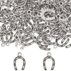 PRICES MAY VARY. ❤[LUCKY HORSE SHOE CHARM]: The horseshoe in the shape of a curved moon is a symbol of fertility and renewal, as well as bringing good luck. Let the horseshoe charms adorn your wedding day and open the door to good fortune. ❤[100PCS HORSESHOE CHARMS]: A box containing 100pcs alloy horseshoe charms, very suitable for craftsmen craft production, can meet the wedding gift, wedding invitations, wedding bouquets, party decoration and other occasions of mass demand. ❤[SIZE AND CONTNET] Cowboy Love, Wedding Charm, Horseshoe Necklace, Diy Collier, Silver Horse, Lucky Horseshoe, Horse Shoe, Jewelry Making Charms, Unique Bracelets