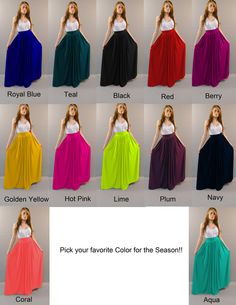 Omg thr hardest decision is which color?!!!... love this skirt!!The Goddess Maxi Skirt by DominiqueAnsari on Etsy, $79.98 4-way Stretch Maxi Skirt For Summer, Solid Stretch Maxi Skirt, Stretch Flared Maxi Skirt With Gathered Details, Solid Flowy Maxi Skirt With Gathered Details, Solid Color Flowy Maxi Skirt With Gathered Detail, Flowy Flared Maxi Skirt With Wide Waistband, Long Skirt With Wide Waistband And Relaxed Fit, Relaxed Long Skirt With Wide Waistband, Stretch Full Maxi Skirt With Lined Detail