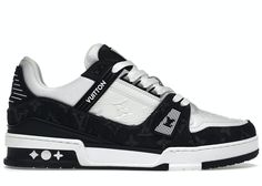 Check out the Louis Vuitton LV Trainer White Black available on @StockX Zapatillas Louis Vuitton, Louis Vuitton Sneaker, Louis Vuitton Trainers, Jordan 4 White, Lv Sneakers, Louis Vuitton Sneakers, Black Louis Vuitton, Black Shoes Men, Lv Shoes