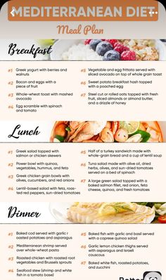 Low Cholesterol Meals, Cholesterol Meals, Mediterranean Diet Food List, Mediterranean Recipes Healthy, Mediterranean Diet Recipes Dinners, Mediterranean Diet Meal Plan, Easy Mediterranean Diet Recipes, Mediterranean Diet Plan, Diet Ideas