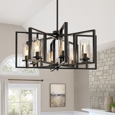 The Elements Collection comes in Charcoal with Rain glass. This Transitional Elements 8 Light Chandelier will complement the decor in any room of your home. Made with solid steel construction to look great and last for years to come. Designers Fountain Elements 8-Light Gray Transitional Dry rated Chandelier | 86588-CHA Craftsman Chandelier, Entryway Light Fixtures, Industrial Lights, Filament Lamp, 8 Light Chandelier, Transitional Chandelier, Rustic Light Fixtures, Chandelier Black, Transitional Chandeliers