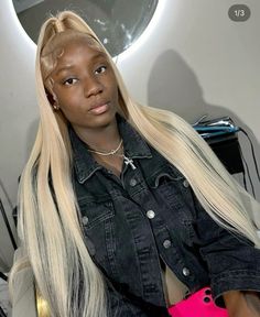 Blonde Wig Install, Dark Skin Blonde Hair, Bts Hairstyle, Yellow Hair Color, Teenage Hairstyles, Wig Install