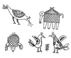 an image of birds in different designs