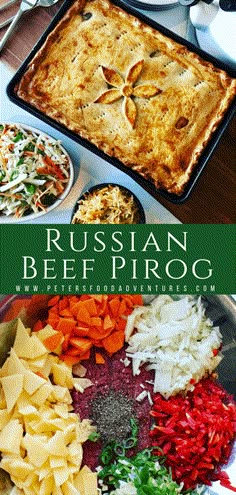 the cover of russian beef broccoli casserole is shown in this image