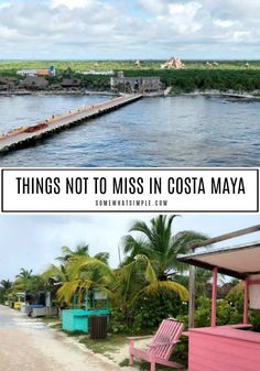 the beach and pier at things not to miss in costa mayoa, cuba with text overlay