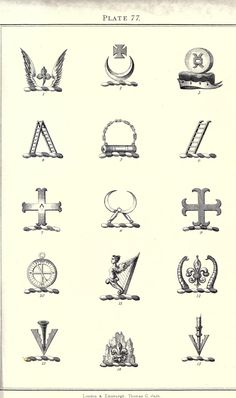 an old book with different types of letters and numbers