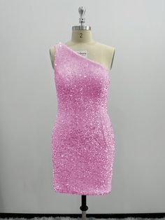 A classic style homecoming dress that is featuring a colorful sequin all over the dress. it will be sure to stand out at your parties such as homecoming parties and Sweet 16. 

Velvet Sequin
One Shoulder
Open Back
Sheath

With Padding Homecoming Dress, Sweet 16, Homecoming Dresses, Baby Pink, Open Back, Homecoming, Classic Style, The Dress, Sequin