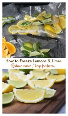 how to freeze lemons and limes