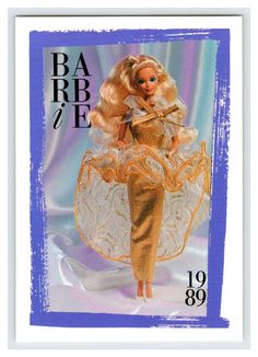 a barbie doll is shown on a postage stamp