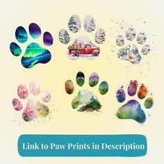 Watercolor Paw Print Tattoo, Cat Paw Print Art, Watercolor Paw Print, Paw Print Art, Diy Stencils, Cat Paw Print, Dog Paw Print, Tat Ideas, Cat Paw