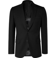 Paul Smith's 'Soho' suit is one of the brand's best-selling styles, thanks to the slim fit that feels neat and modern. This black jacket has been woven in Italy from wool-twill that has a naturally breathable handle. Wear it with the matching trousers. Black Slim Fit Sport Coat For Work, Slim Fit Black Sport Coat For Work, Tailored Timeless Black Sport Coat, Classic Black Suit For Business Trips, Suit Jacket For Men, Jacket For Men, Paul Smith, Mr Porter, Black Jacket