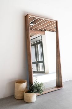 Spaulding mirror - walnut wood Koti Diy, Mirror Decor Ideas, Walnut Mirror, A Frame Cabins, Interior Design Per La Casa, Living Room Mirrors, Diy Mirror, Decor Minimalist, A Mirror