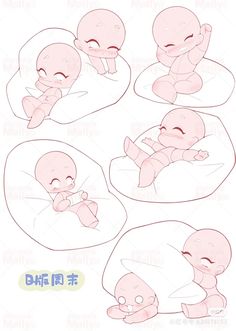 how to draw a baby in different positions