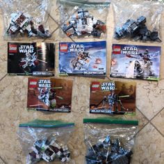 the lego star wars sets are in plastic bags