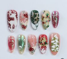 Photo Shape, Luxury Press On Nails, M 16, Festival Nails, Xmas Nails, Christmas Nail Art, Nail Sizes, Nail Glue