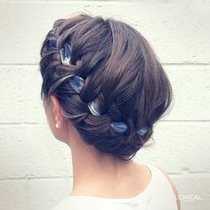 Ribboned milkmaid ❤ Hair Braids With Ribbon, Braids With Ribbon, Ribbon In Hair, Braid With Ribbon, Crown Braids, Hair Clips 90s, Buns Braids, Black Wedding Hairstyles, Ribbon Braids