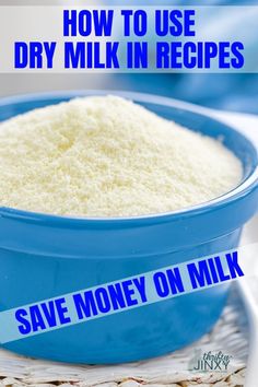 how to use dry milk in recipes and save money on milk with this easy recipe