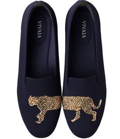 From VIVAIA&#x2C; the Audrey Stretch Knit Cheetah Loafers feature:Stretch knit upperWater resistantMachine washableSlip-on closureSynthetic liningSynthetic outsoleImported. Dillard's, Flat Shoes Women, Comfortable Shoes, Loafer Flats, Clothing Accessories, Shoes Flats, Fashion Forward, Latest Trends, Loafers